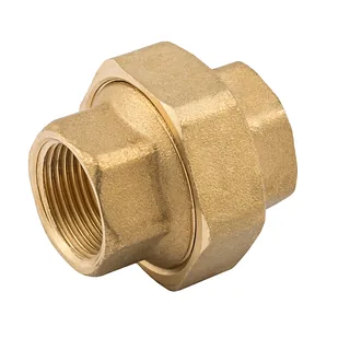 Сгон американка, ELSEN, Metalit, прямой, ВВ, 1/2", 1/2", латунь, с плоским уплотнением — иконка