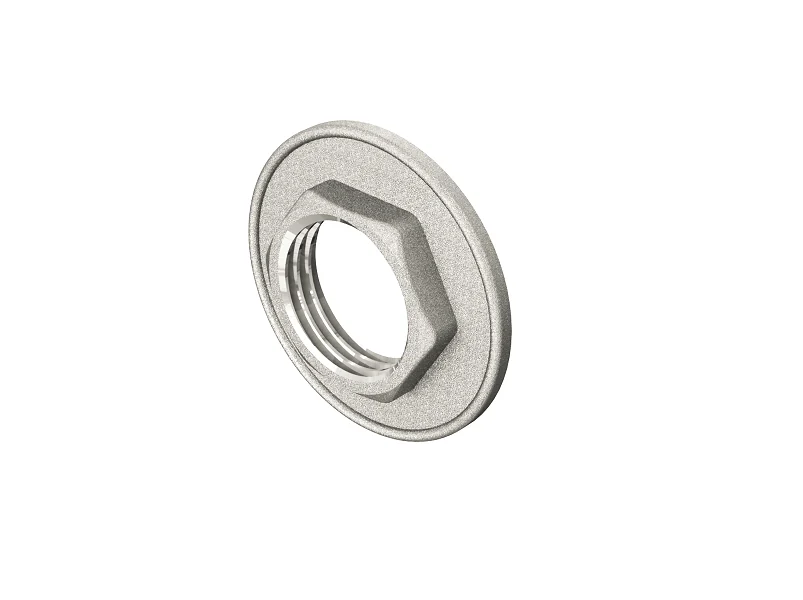 Гайка стопорная, ELSEN, Tin plated Metalit, В, 1", латунь с покрытием TIN (олово), с фланцем, CN