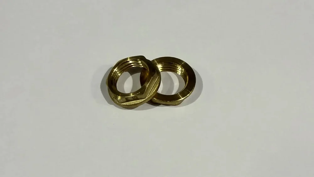Гайка стопорная, ELSEN, Metalit, В, 1/2", латунь, с фланцем, CN