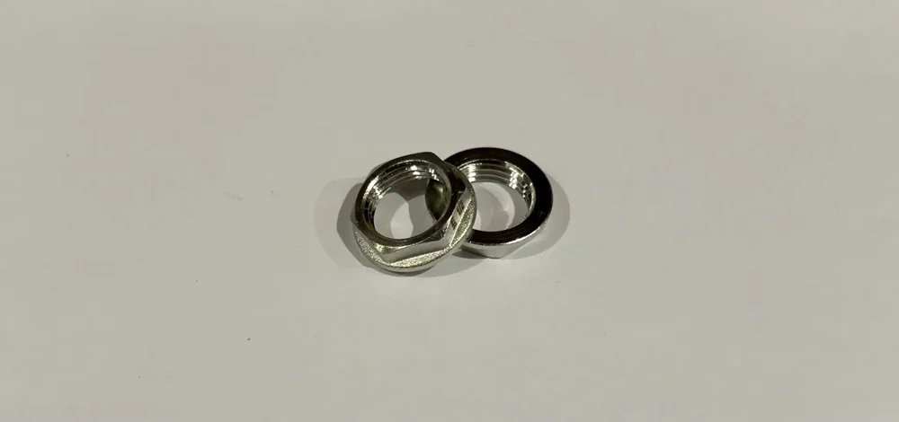 Гайка стопорная, ELSEN, Tin plated Metalit, В, 1/2", латунь с покрытием TIN (олово), с фланцем, CN