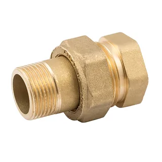 Сгон американка, ELSEN, Metalit, прямой, НВ, 1 1/2", 1 1/2", латунь, с плоским уплотнением — иконка