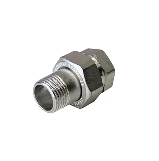 Сгон американка, ELSEN, Tin plated Metalit, прямой, НВ, 1 1/2", 1 1/2", латунь с покрытием TIN (олово), плоское уплотнение, CN