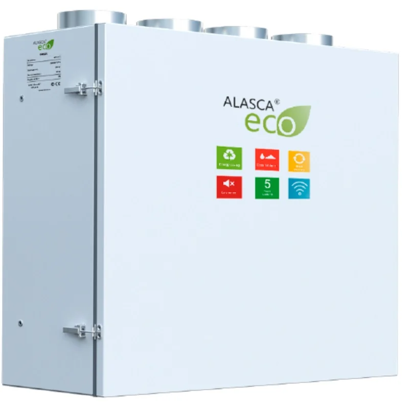 ECO V200EC W, Вентиляционная установка Alasca ECO приточно-вытяжная с энтальпийным пластинчатым рекуператором