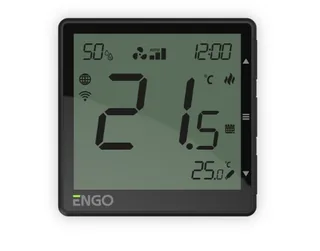 Терморегулятор, Engo Controls, WIFI с регулировкой скорости вентилятора, программируемый, с питанием 220 В, встраиваемый, черный