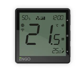 Терморегулятор, Engo Controls, программируемый проводной, черный — иконка