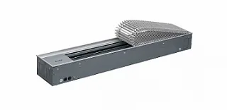 Конвектор, EKQ, 380*110*1000, плавное, роликовая решётка, алюминий, натуральный, рамка-алюминий, 2319 Вт (ст.арт. EKQ.380.110.1000 24В/Out-EC) — иконка