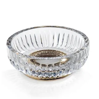 Мыльница, 3SC, Elegance Crystal, шгв 115*115*40, цвет-прозрачный хрусталь/Matt Gold 24Kt