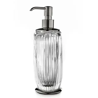 Дозатор для жидкого мыла, 3SC, Elegance Crystal, шгв 75*75*230, колба-прозрачный хрусталь, цвет дозатора-Black Matt Nickel