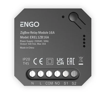 Реле, Engo Controls, ZigBee, 1x16A, выход NO-COM