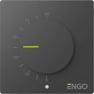 Терморегулятор, Engo Controls, непрограммируемый, 230 В, черный