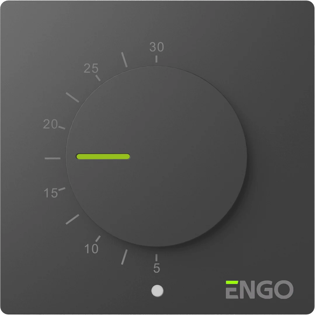 Терморегулятор, Engo Controls, непрограммируемый, 230 В, черный