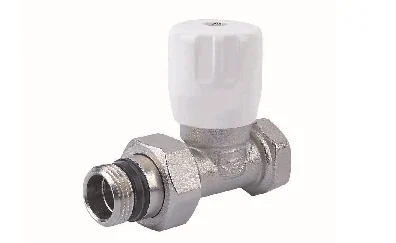 Вентиль, ручной, прямой, 3/4", 1/2", Н ЕК-Н, никелированный