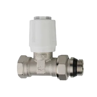 Вентиль, ELSEN, прямой ручной, 1/2" В - 1/2" Н, с уплотнением, латунь никелированная
