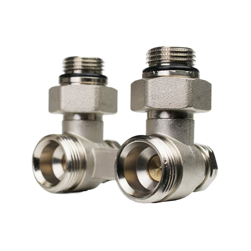 Вентиль, ELSEN, угловой H-образный, 3/4" Н ЕК - 1/2" Н, латунь никелированная