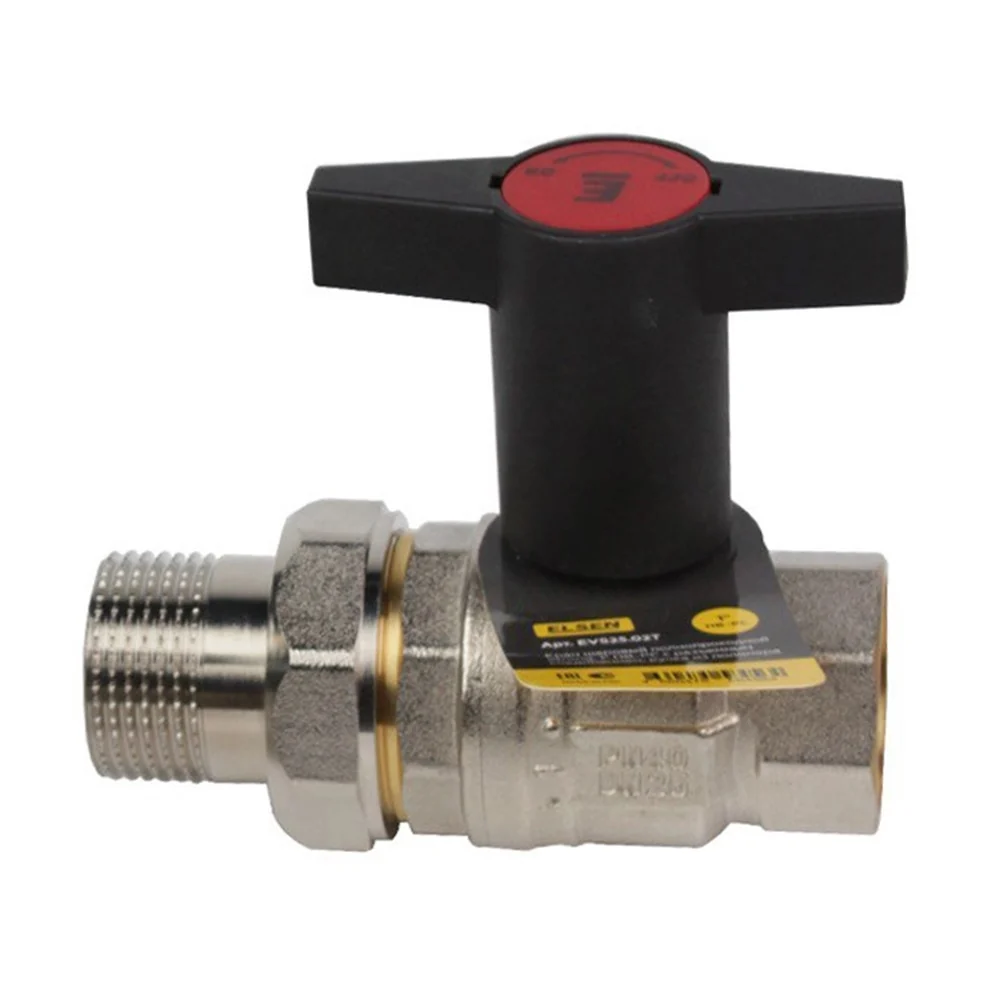 Кран шаровой, ELSEN, Strong, 3/4", НВ с разъемным соединением, ручка из полимера