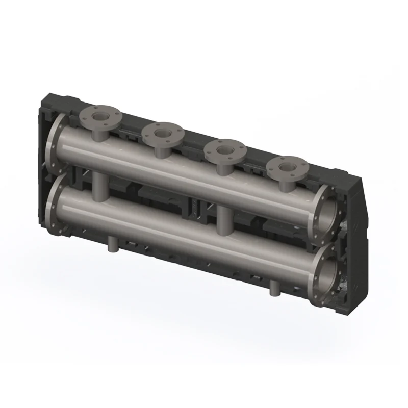 Коллектор на 2 контура DN100 в изоляции с фланцевыми отводами DN40 PN10