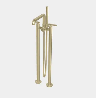 Смеситель для ванны и душа, Fima Carlo Frattini, Park Lane, напольный, цвет-Brushed champagne