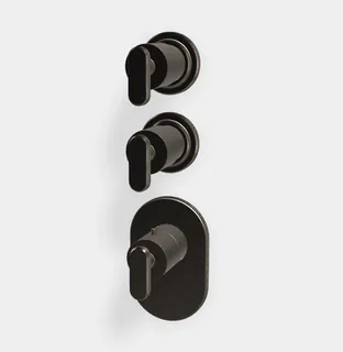 Смеситель для душа, Fima Carlo Frattini, Park Lane, на 2 потребителя, цвет-Brushed Black Chrome — иконка