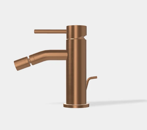 Смеситель для биде, Fima Carlo Frattini, Spillo Up, цвет-бронза брашированная янтарная