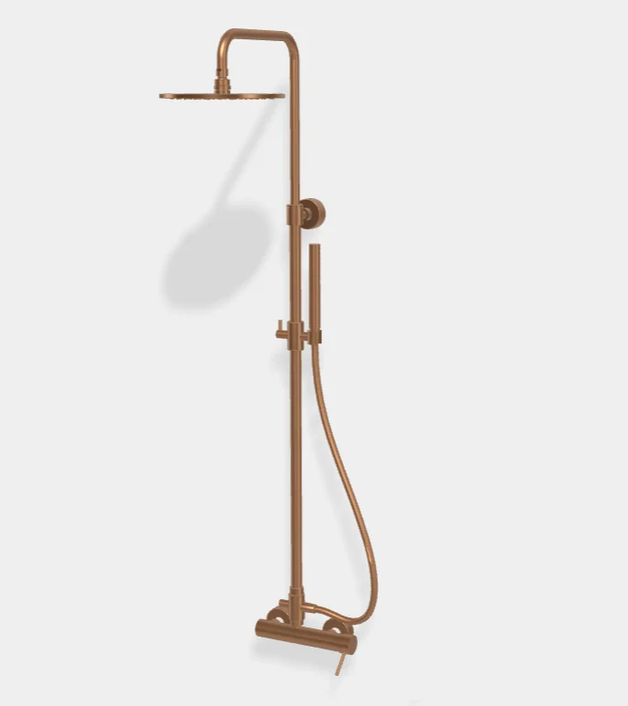 Душевая стойка, Fima Carlo Frattini, Shower column, цвет-брашированная янтарная бронза