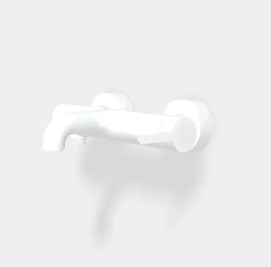 Смеситель для ванны и душа, Fima Carlo Frattini, Snap, цвет-белый матовый