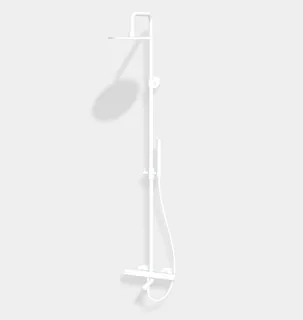 Душевая стойка, Fima Carlo Frattini, Shower column, цвет-белый матовый