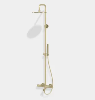 Душевая стойка, Fima Carlo Frattini, Shower column, цвет-шампань брашированная (Brushed Champagne)