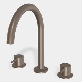 Смеситель для раковины, Fima Carlo Frattini, Spillo Up, на раковину/столешницу, цвет-Brushed Moka Bronze PVD