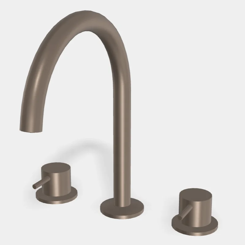 Смеситель для раковины, Fima Carlo Frattini, Spillo Up, на раковину/столешницу, цвет-Brushed Moka Bronze PVD