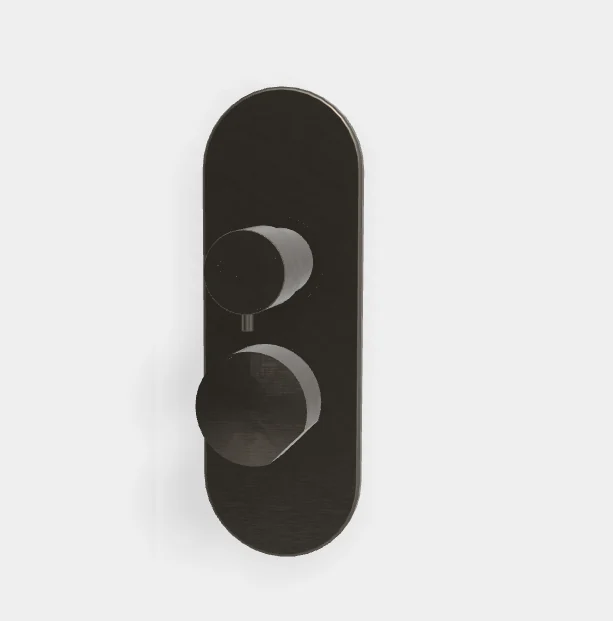 Смеситель для душа, Fima Carlo Frattini, So, цвет-брашированный чёрный хром