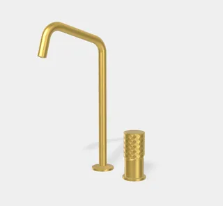Смеситель для раковины, Fima Carlo Frattini, Spillo Tech, X COLLECTION, цвет-золото брашированное