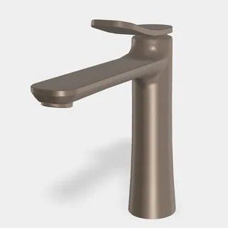 Смеситель для раковины, Fima Carlo Frattini, Flo', на раковину/столешницу, цвет-Brushed Moka Bronze PVD