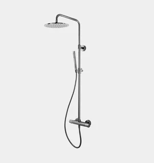 Душевая стойка, Fima Carlo Frattini, Shower column, цвет-брашированный никель