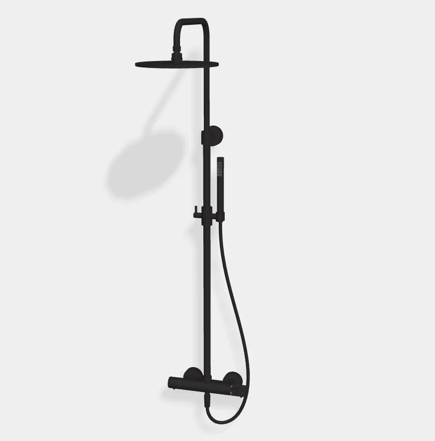Душевая стойка, Fima Carlo Frattini, Shower column, G COLLECTION, цвет-черный хром