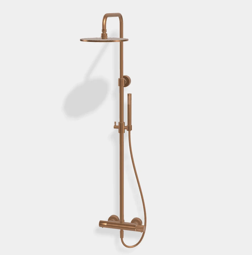 Душевая стойка, Fima Carlo Frattini, Shower column, X COLLECTION, цвет-бронза брашированная янтарная