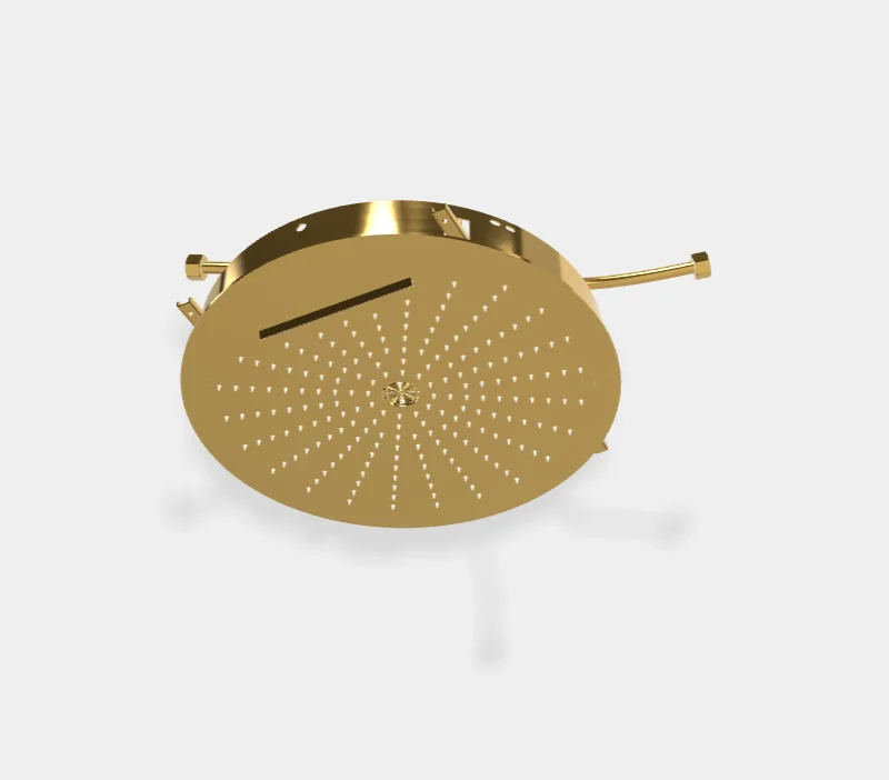 Верхний душ, Fima Carlo Frattini, Showerhead, 400*400, цвет-золото