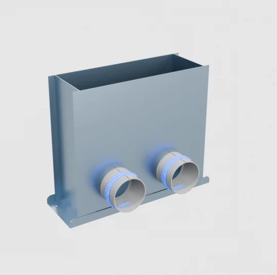 Пленум, Flexag FL-PFP-400x100/90x2, напольный, 400x100, на 2 выxода FLD