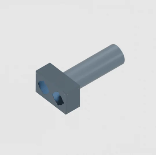 Пленум, Flexag FL-PWP-125/90x2, вентиляционный прямой, D125, на 2 выxода FL