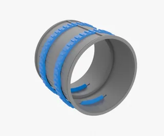 Муфта соединительная, Flexag, FLS90-G, для воздуховода DN90, серая