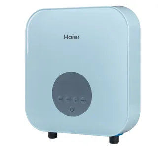 Водонагреватель электрический, Haier, проточный, FLEXI-EI6, с электронным управлением и сухим ТЭНом, цвет-голубой