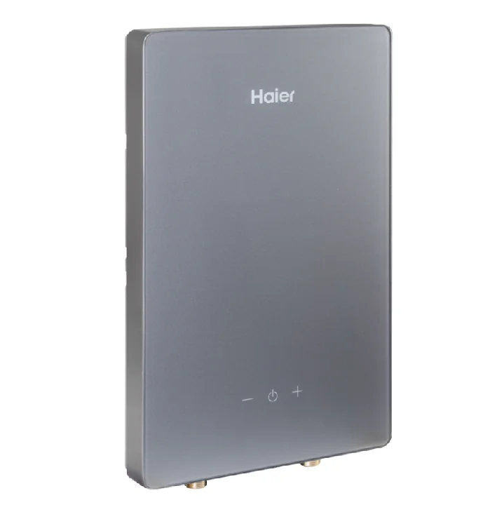 Водонагреватель электрический, Haier, проточный, GRACE-EI9, с электронным управлением и сухим ТЭНом, цвет-Серый сапфир