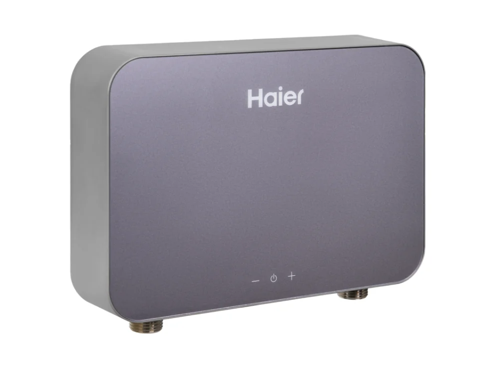 Водонагреватель электрический, Haier, проточный, SMART-EI6, с электронным управлением и сухим ТЭНом, цвет-черный сапфир