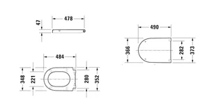 Сиденье для унитаза, Duravit, Starck 2, шг 373*490, цвет-белый (ПРОДАЕТСЯ ТОЛЬКО В КОМПЛЕКТЕ С ОСНОВНЫМ ИЗДЕЛИЕМ) — изображение 1