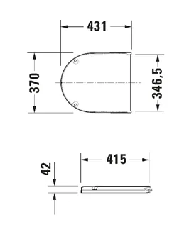 Сиденье для унитаза, Duravit, Starck 3, шг 370*431, цвет-белый (аналог 0063890094) — изображение 1