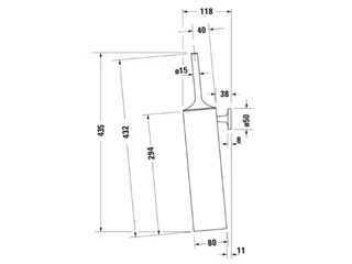 Ёршик, Duravit, Starck T, шгв 80*118*435, цвет-Black Matt — изображение 1