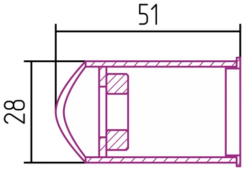 Модуль, Сунержа, скрытого подключения, для МЭМ d 28 мм, шгв 28*51*28, цвет-чёрный хром — изображение 1