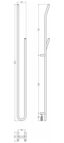 Полотенцесушитель, Сунержа, Локон, шгв 125*128*1600, нижнее справа, цвет-золото — изображение 1