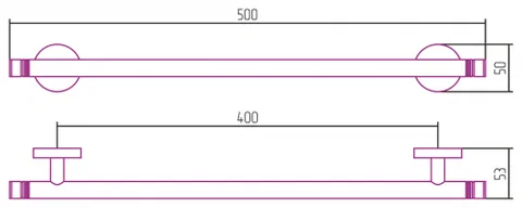 Полотенцедержатель, Сунержа, КАНЬОН, шгв 500*53*50, цвет-золото — изображение 1