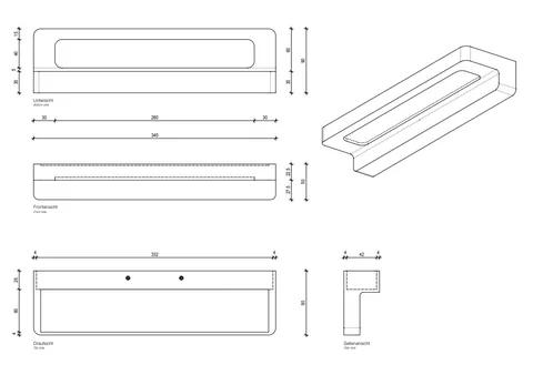 Светильник, Decor Walther, Form, шгв 340*90*50, цвет-черный матовый — изображение 1