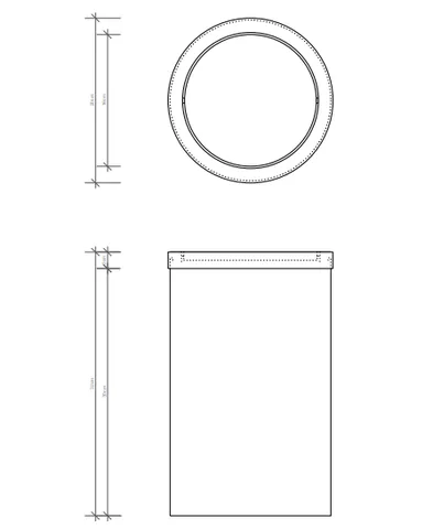 Контейнер для мусора, Decor Walther, DW, шгв 200*200*320, цвет-полированная нержавеющая сталь — изображение 1